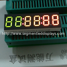 6 pantallas LED tricoloras del segmento del dígito 7 45x18m m para el indicador de la temperatura