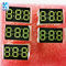Exhibición de segmento del dígito siete de la pantalla LED 3 del reloj de Digitaces 0,36 pulgadas